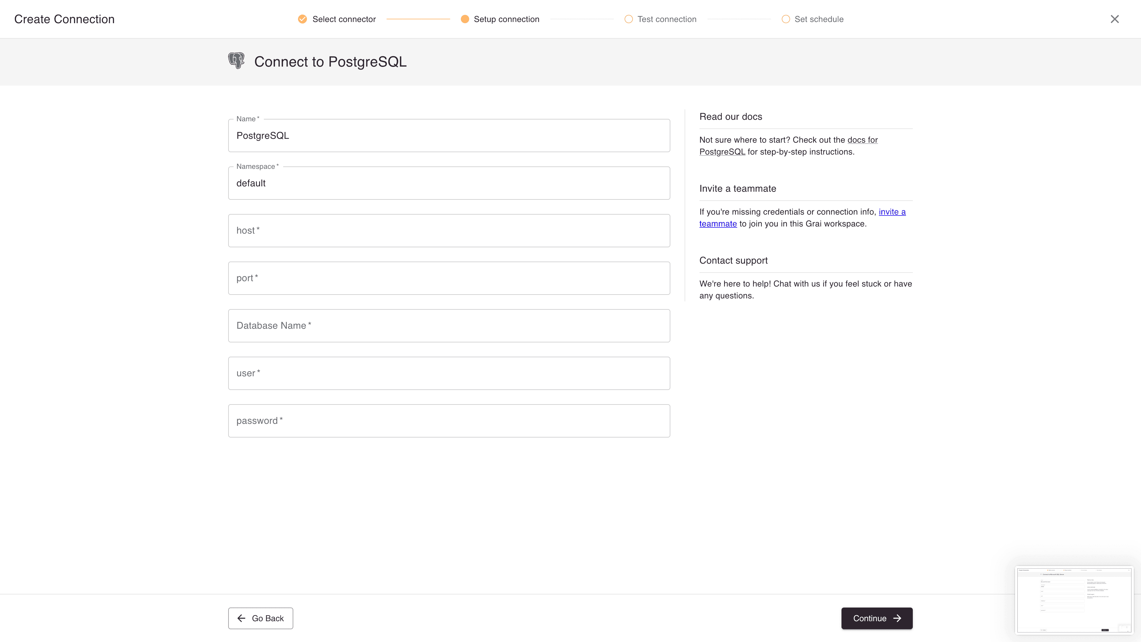 Postgres Integration